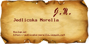 Jedlicska Morella névjegykártya